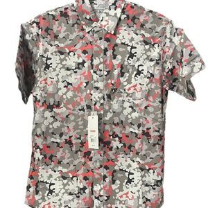 Staple Mens Pigeon Button-down Collared Camo Short sleeved shirt